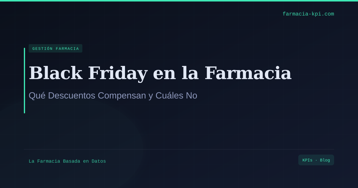 Black Friday en la farmacia: descuentos que compensan y descuentos que destruyen margen