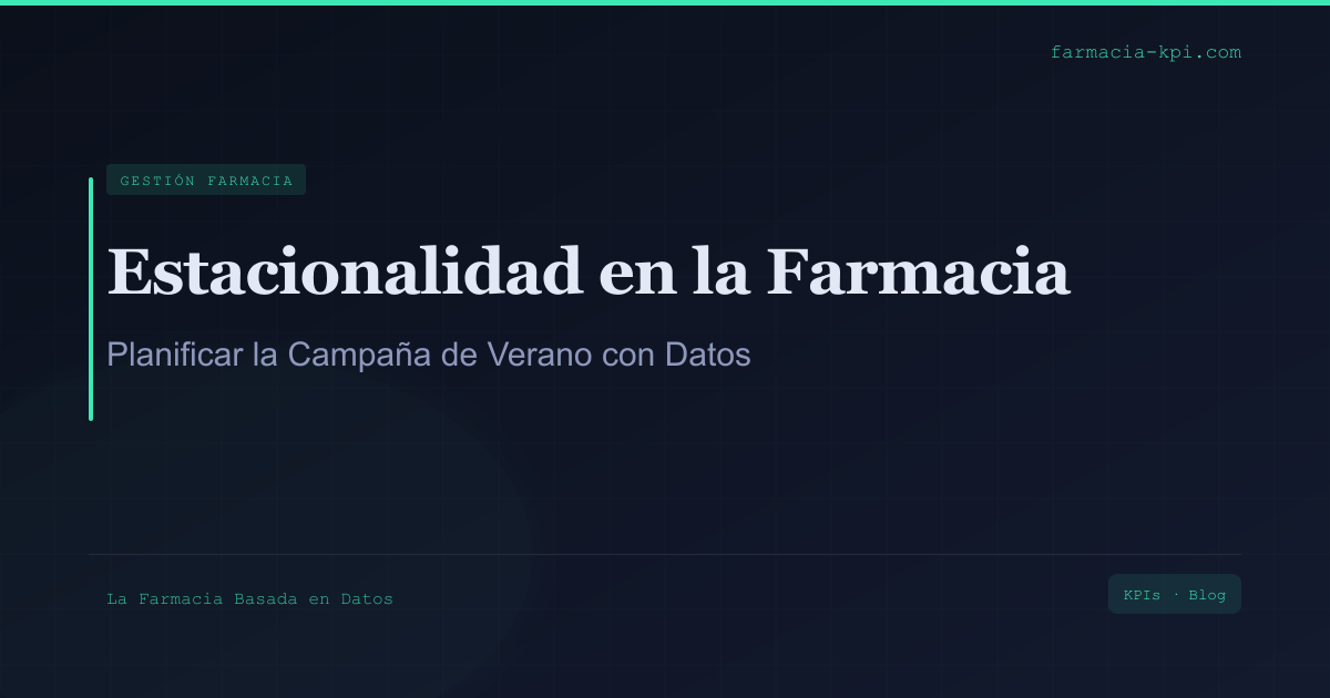 Estacionalidad en la Farmacia: cómo planificar la campaña de verano con datos