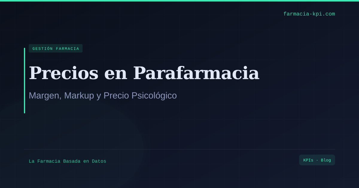 Fijación de precios en parafarmacia: margen, markup y precio psicológico