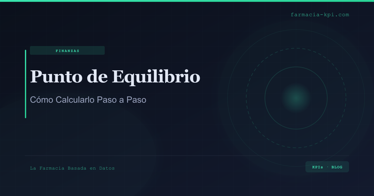 Portada de punto equilibrio farmacia