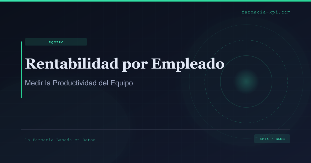 Portada de rentabilidad empleado farmacia
