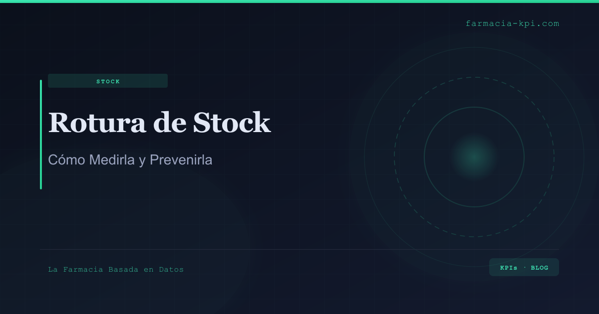 Portada de rotura stock farmacia