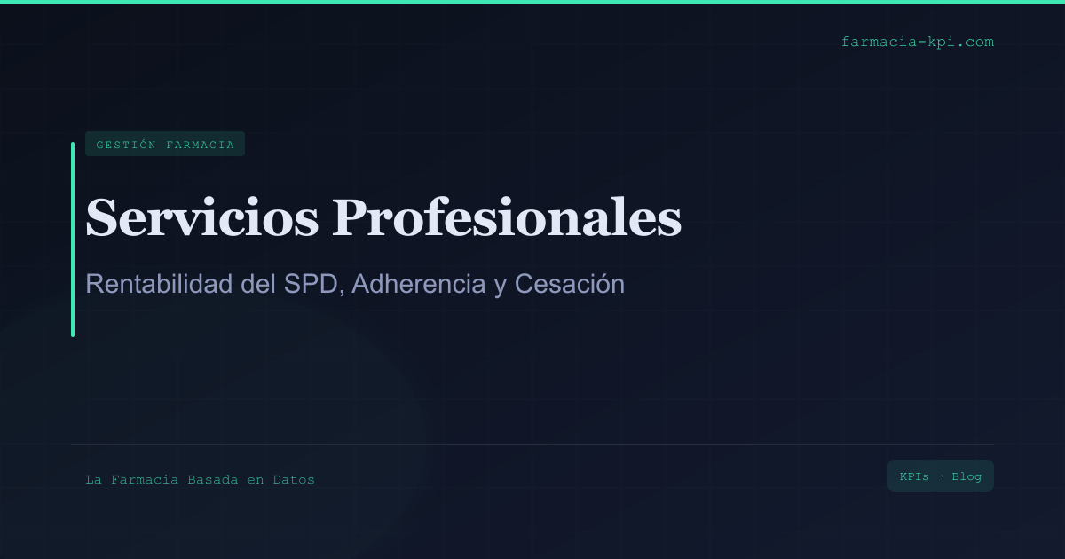 Rentabilidad de los Servicios Profesionales en Farmacia: KPIs y Tarifas 2026